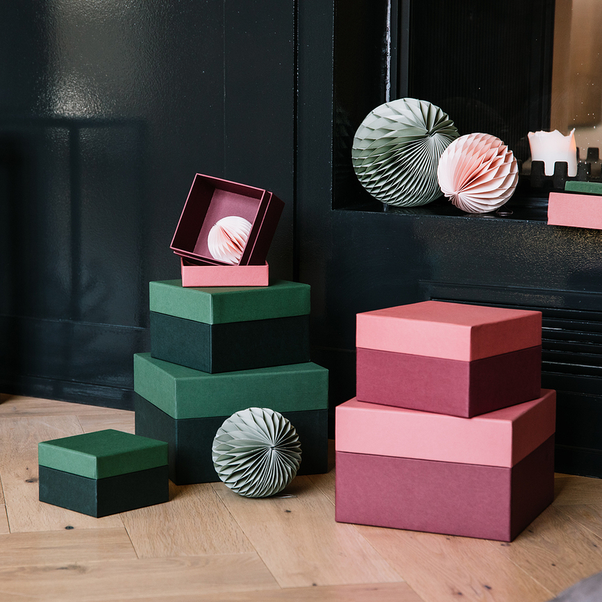 Natural Affair Κουτί Δώρου L, ροζ-μπορντό