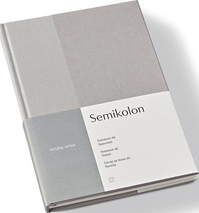 Notes Natural Affair A5 szary w kropki