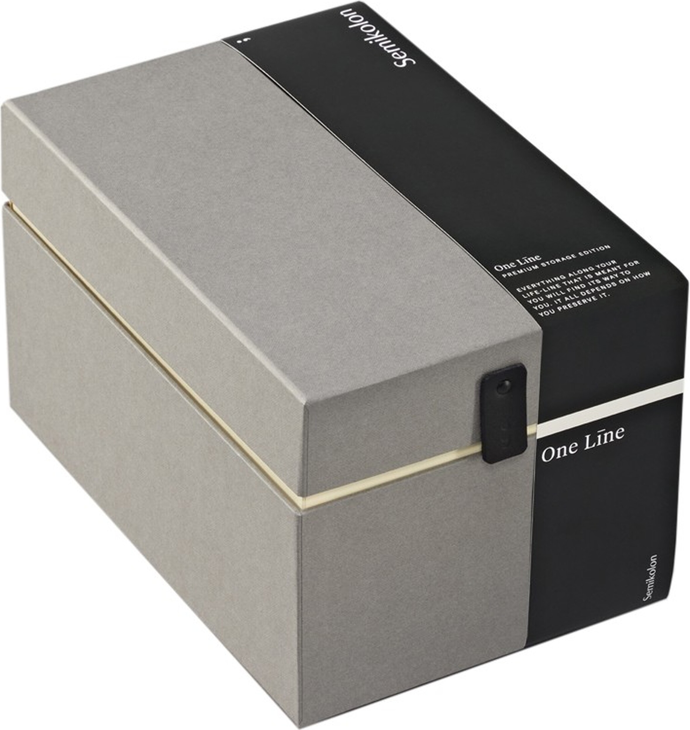 One Line Aufbewahrungsbox hoch grau