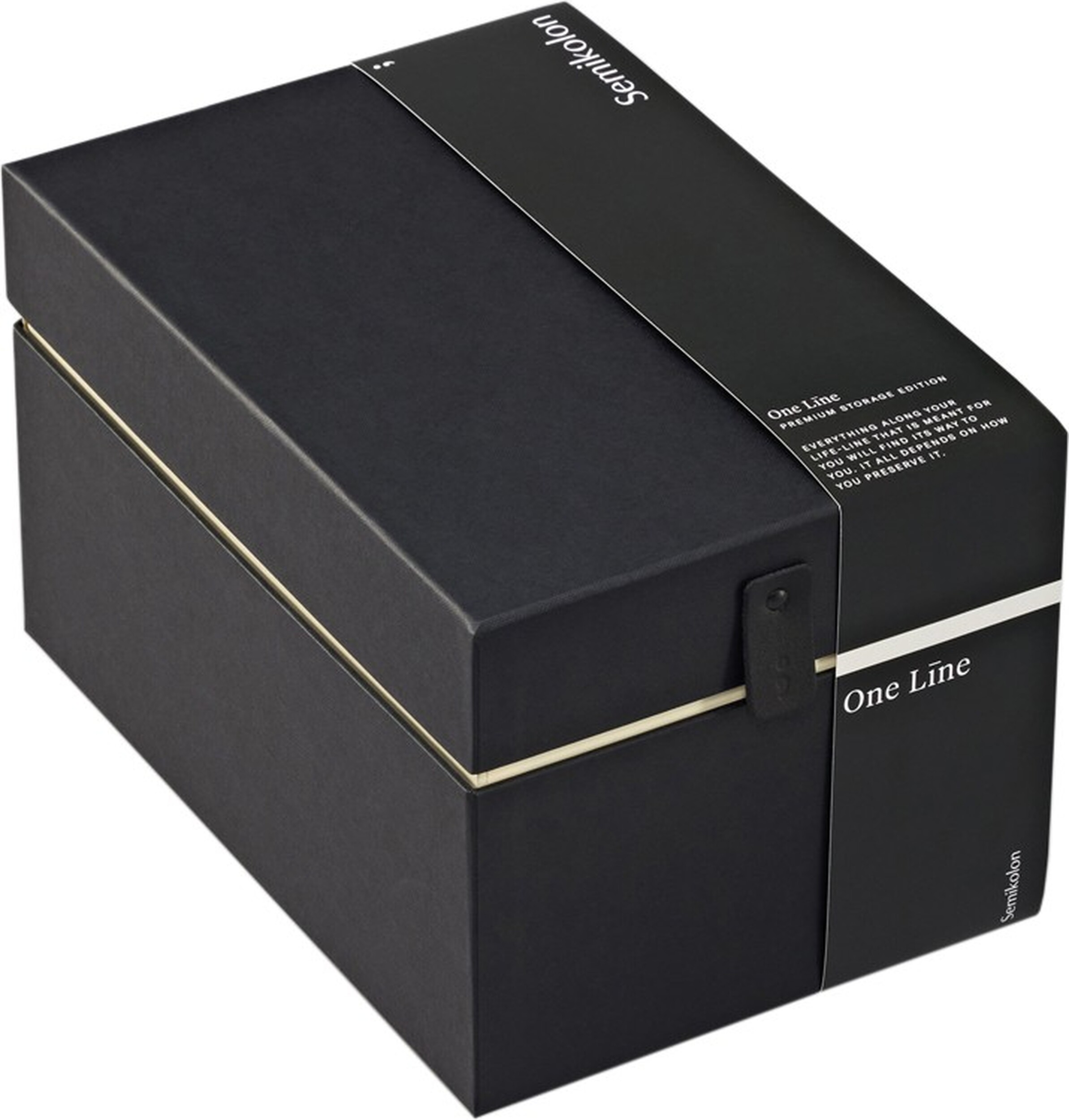 One Line Aufbewahrungsbox hoch schwarz