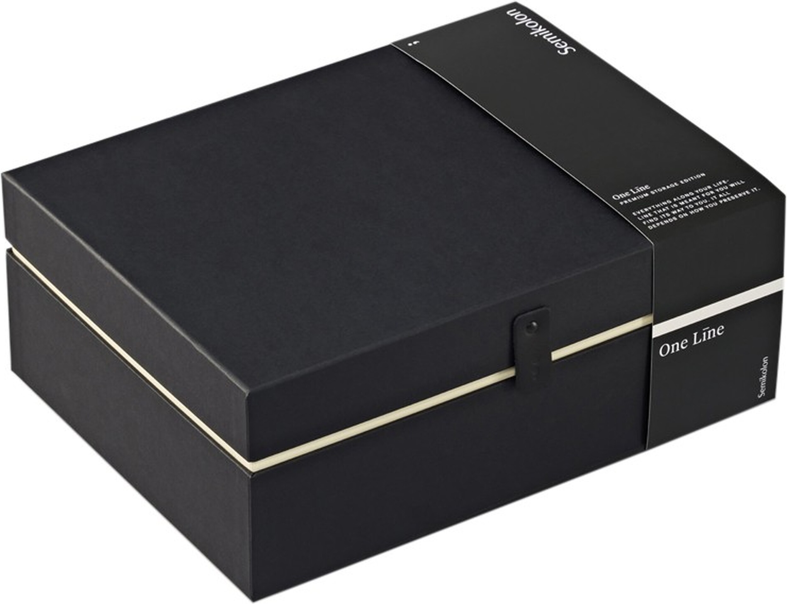 One Line Aufbewahrungsbox L schwarz