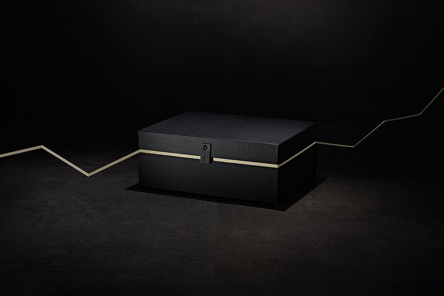 One Line Boîte de Rangement, taille L, noire