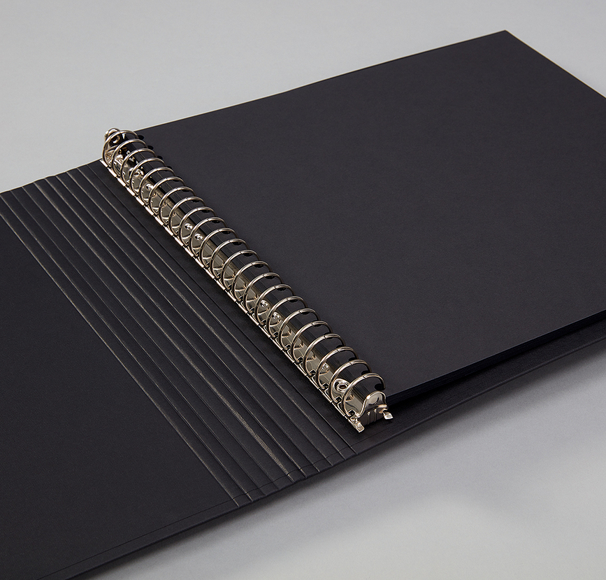 Photograph 23 Ring Feuilles de Recharge pour Album Photo, noires, Lot de 20