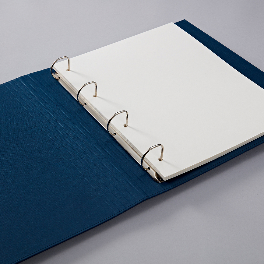 Photograph 4 Ring Vložne strani za foto album, bele, 20 kosov