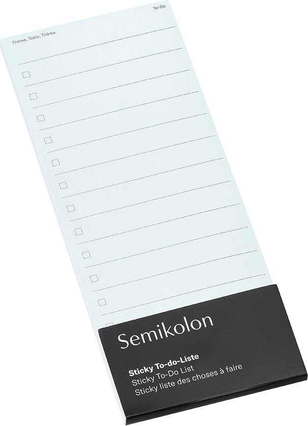 Semikolon Haftnotiz-Planer, hellblau