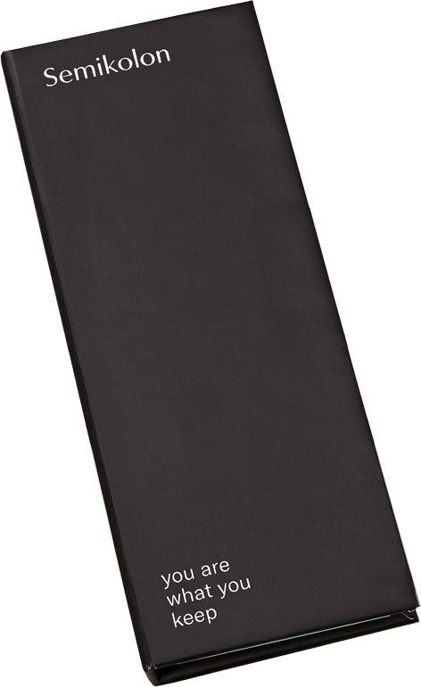 Semikolon Haftnotizen transparent, im Etui