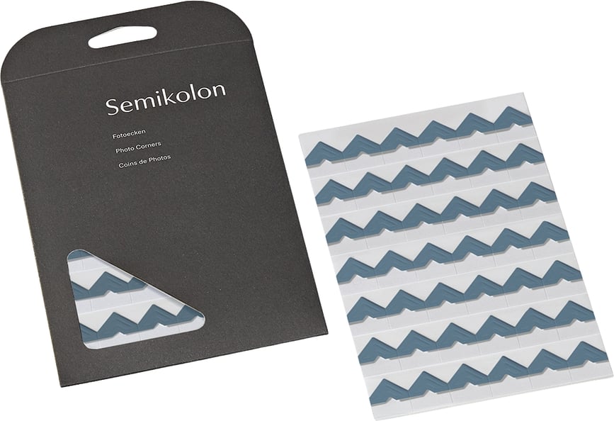 Semikolon Kutne Naljepnice za slike svijetloplave