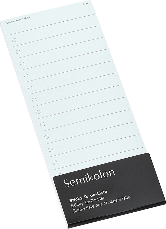 Semikolon öntapadós feladatlista tervező, világoskék