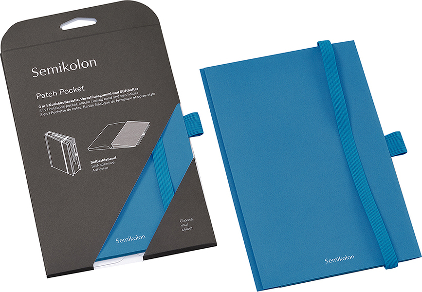 Semikolon Poche pour carnet A5, bleue