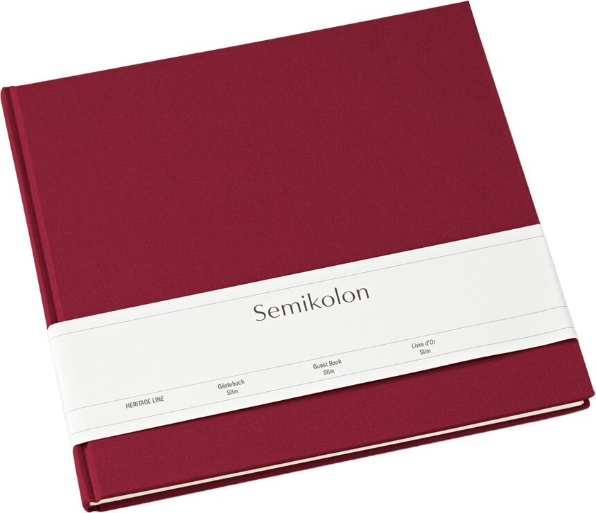 Semikolon Slim Gästebuch, burgunderrot