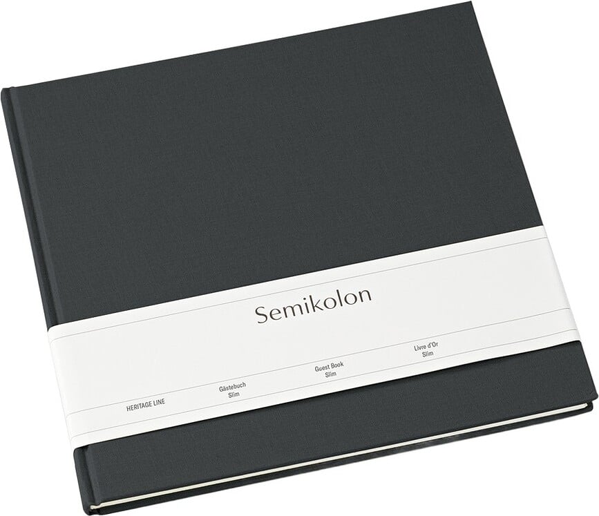 Semikolon Slim Knjiga gostov, temno siva