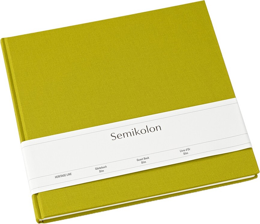 Semikolon Slim vendégkönyv, matcha zöld