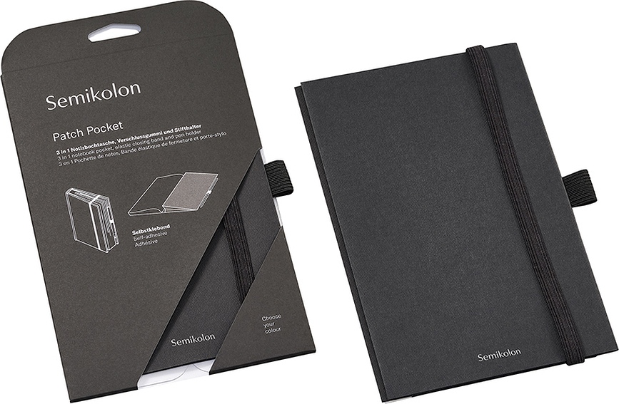 Semikolon Žep za beležko A5, črna