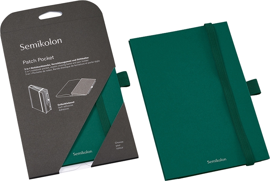 Semikolon Žep za beležko A5, gozdno zelena