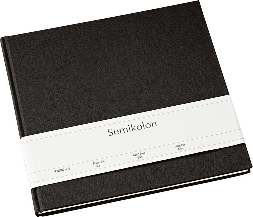 Svečių knyga Semikolon Slim, juoda