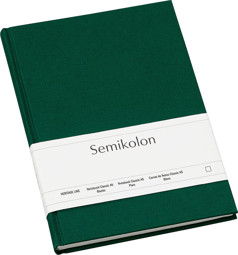 Uni Classic Blanko Notizbuch A5 dunkelgrün