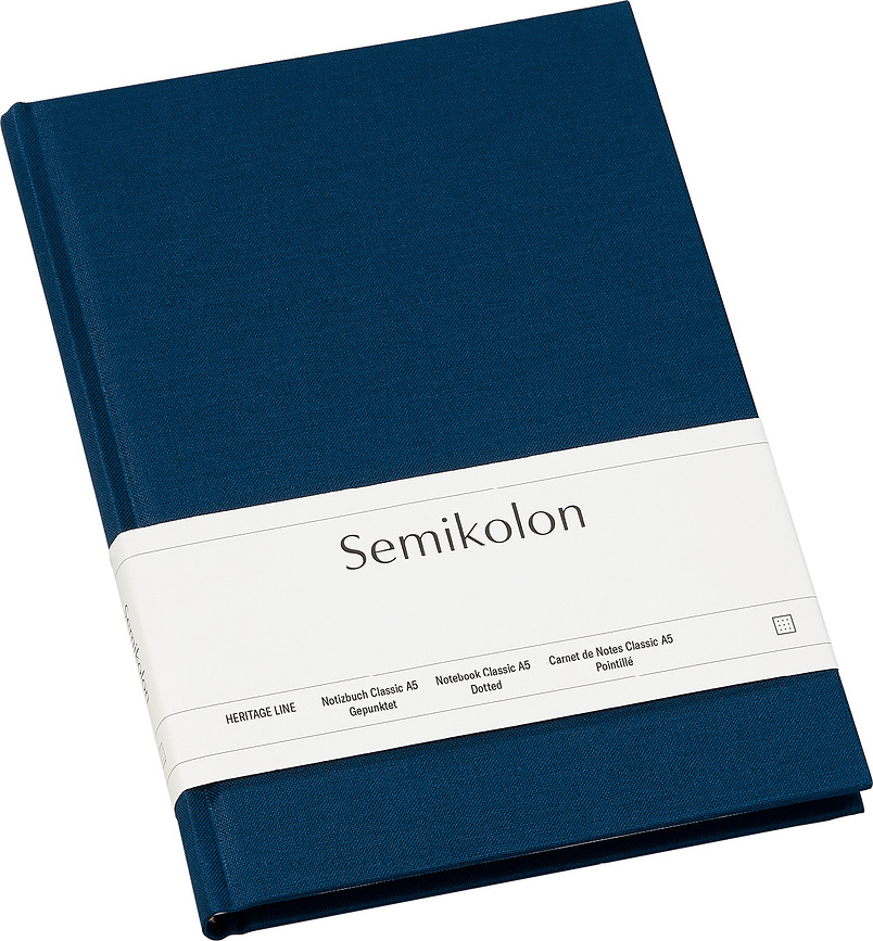 Uni Classic Carnet à Points A5, bleu marine