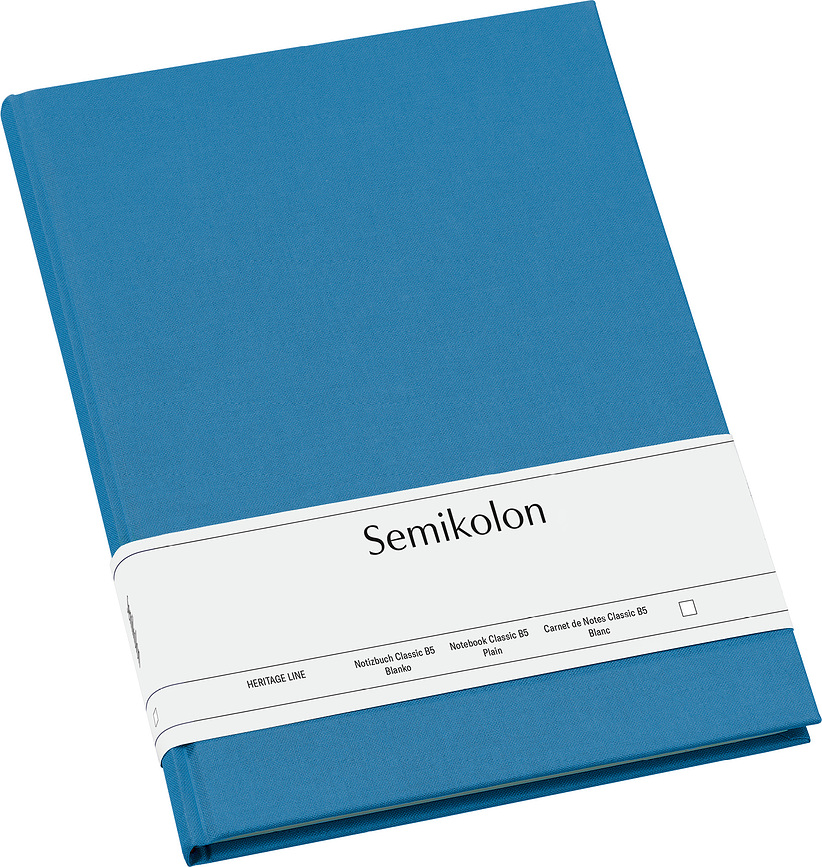 Uni Classic Carnet non ligné, A4, bleu