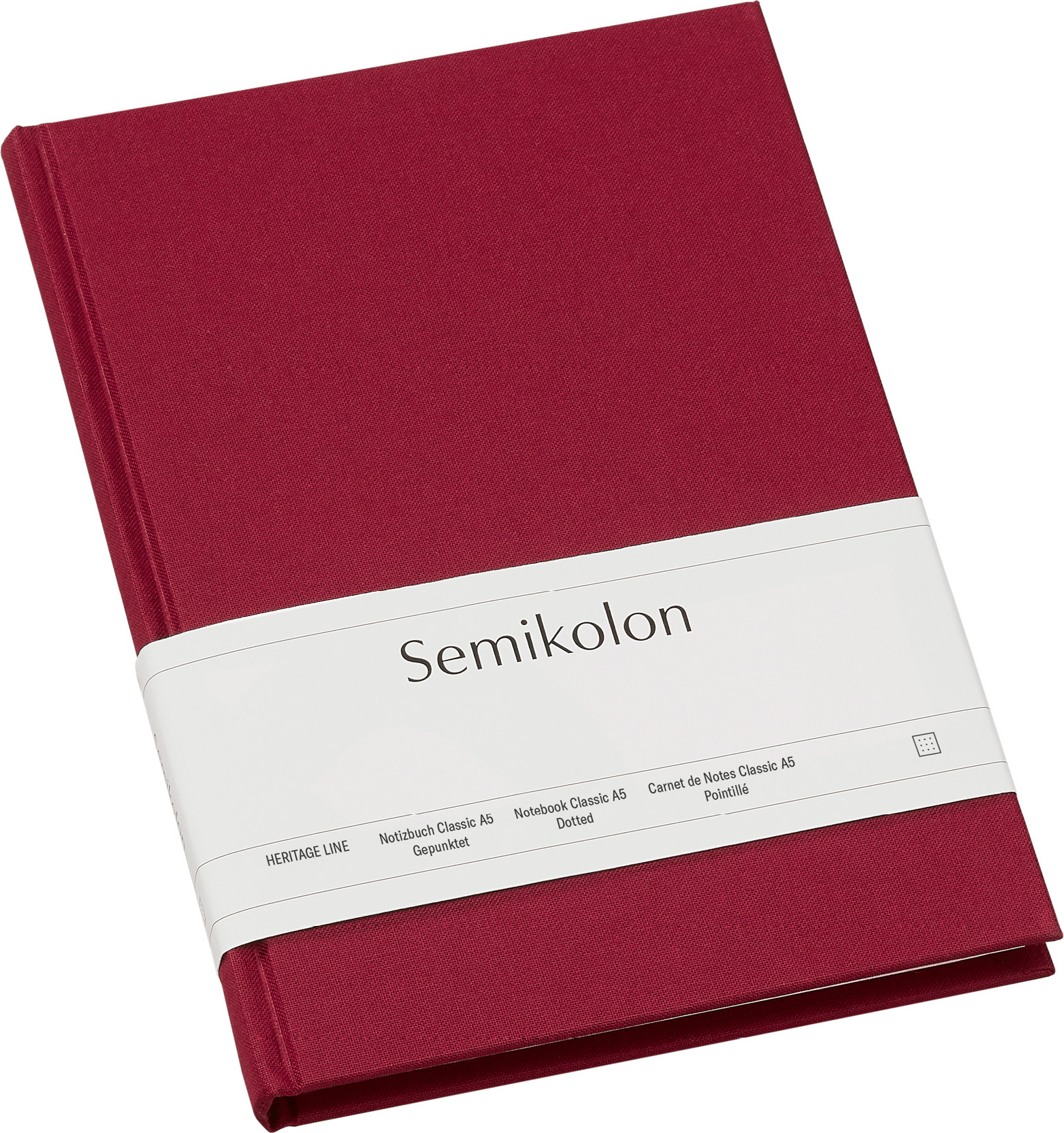 Uni Classic Gepunktetes Notizbuch A5 burgunderrot