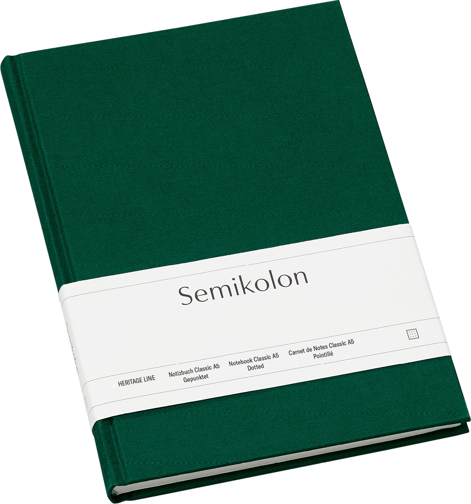 Uni Classic Gepunktetes Notizbuch A5 dunkelgrün