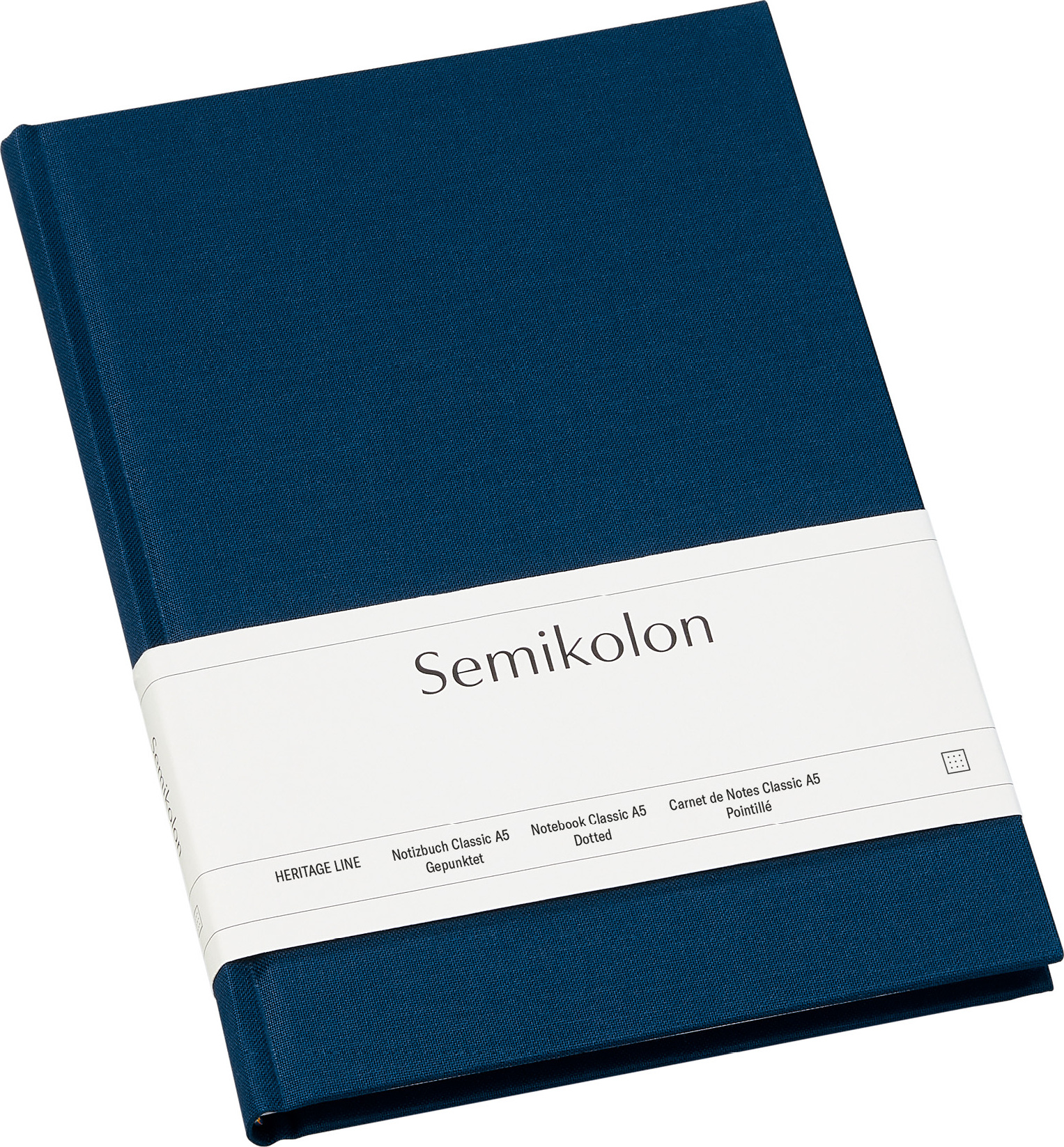 Uni Classic Gepunktetes Notizbuch A5 marineblau