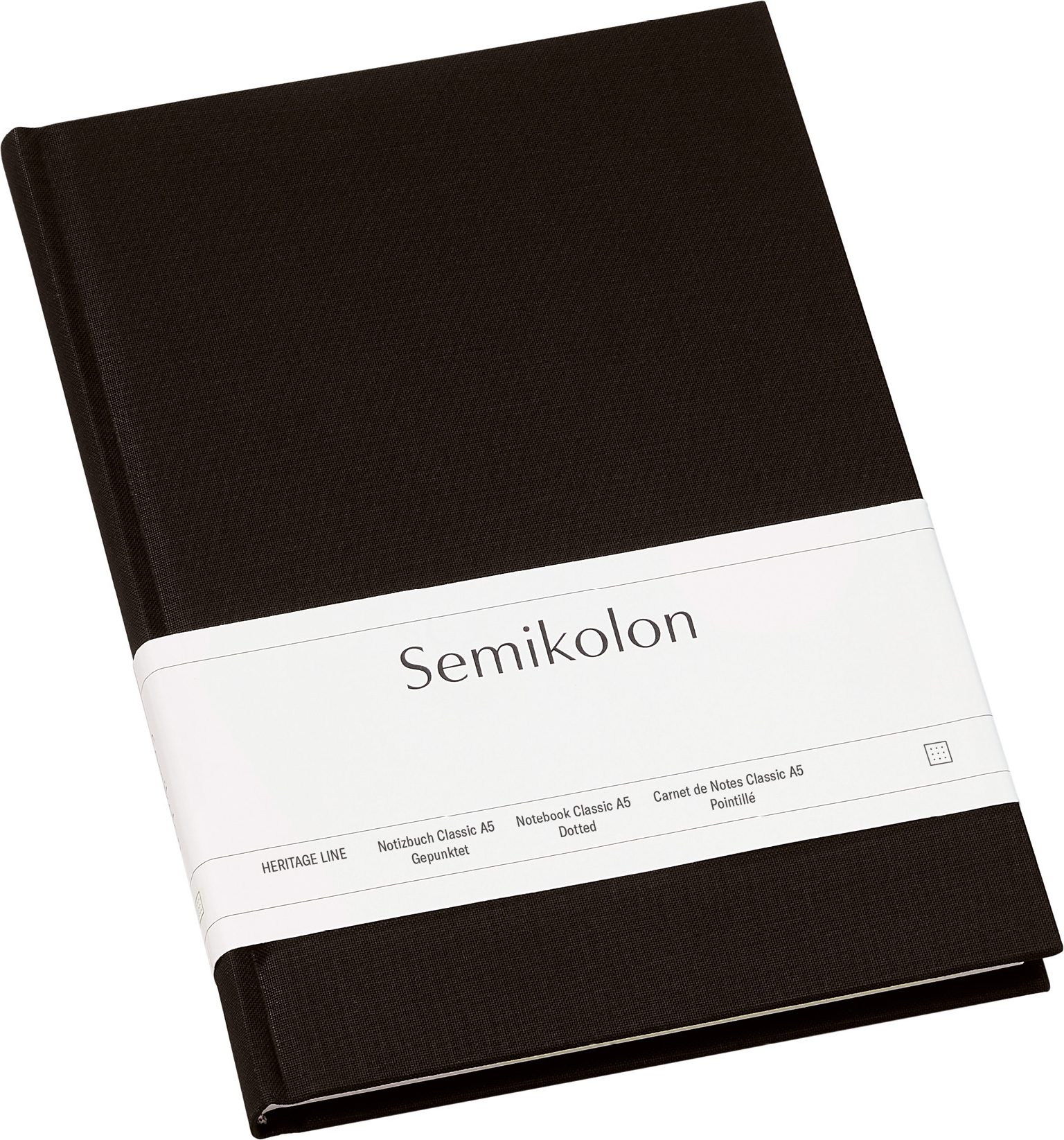 Uni Classic Gepunktetes Notizbuch A5 schwarz