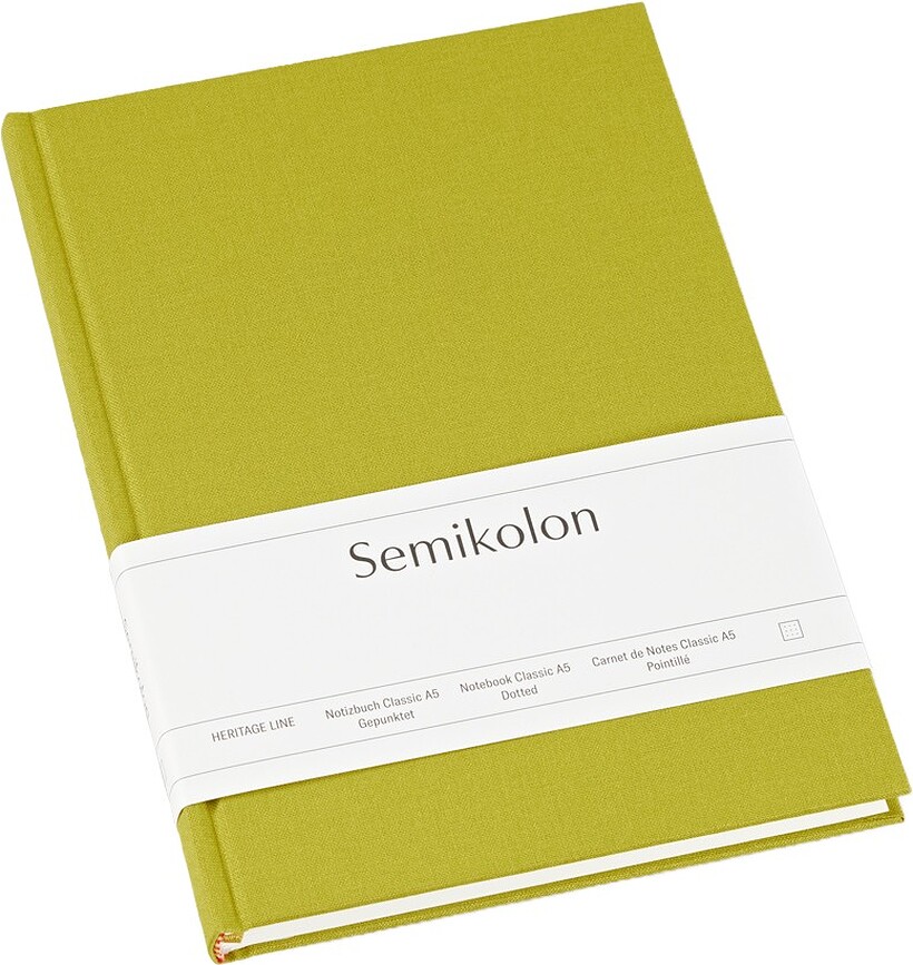 Uni Classic Notes s pikami, A5, matcha zelena