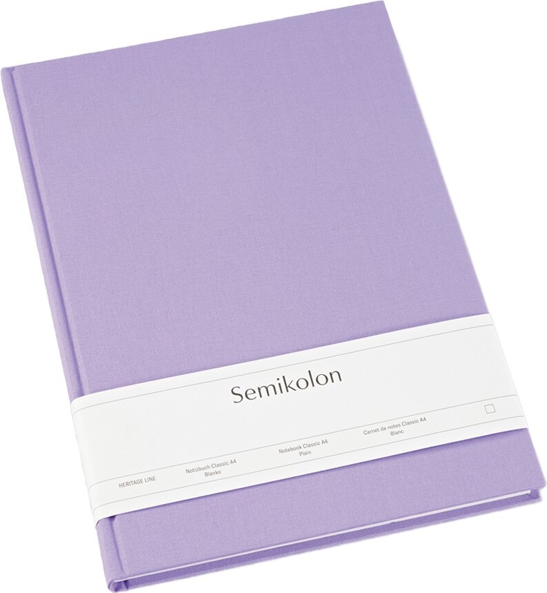 Uni Classic Notizbuch A4, lila, unliniert