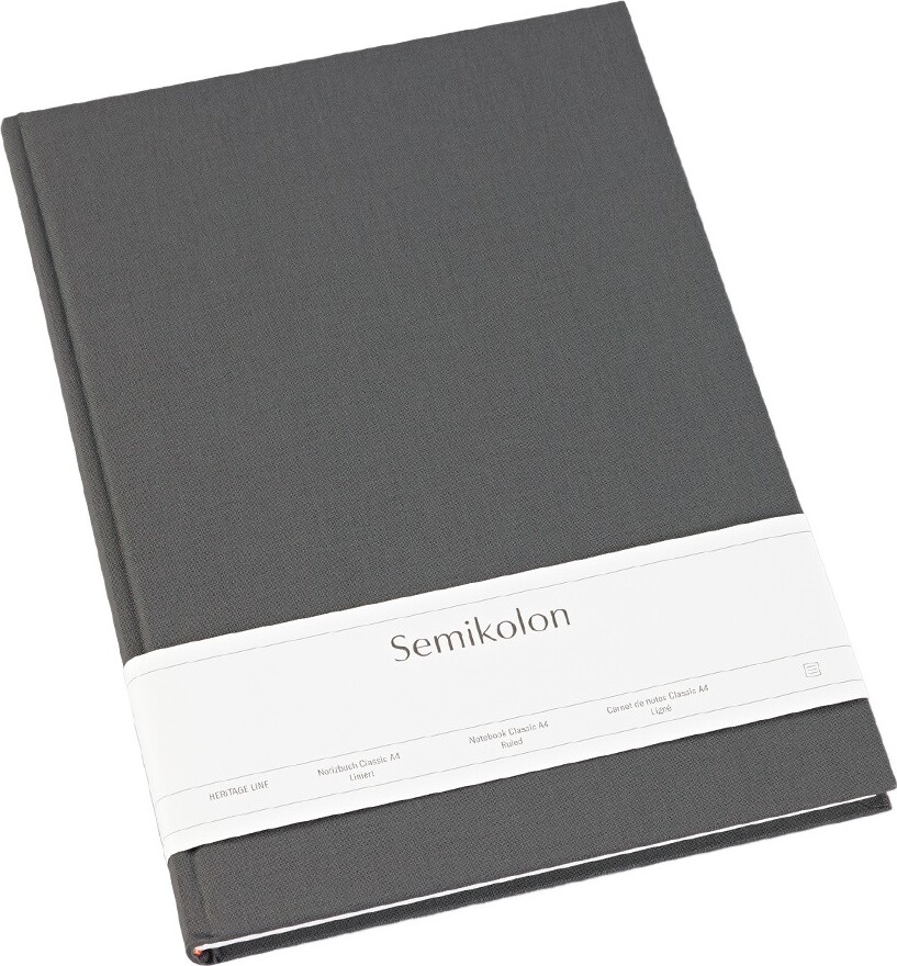 Uni Classic Notizbuch A4, liniert, dunkelgrau
