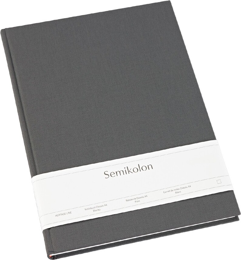 Uni Classic Notizbuch A4, unliniert, dunkelgrau