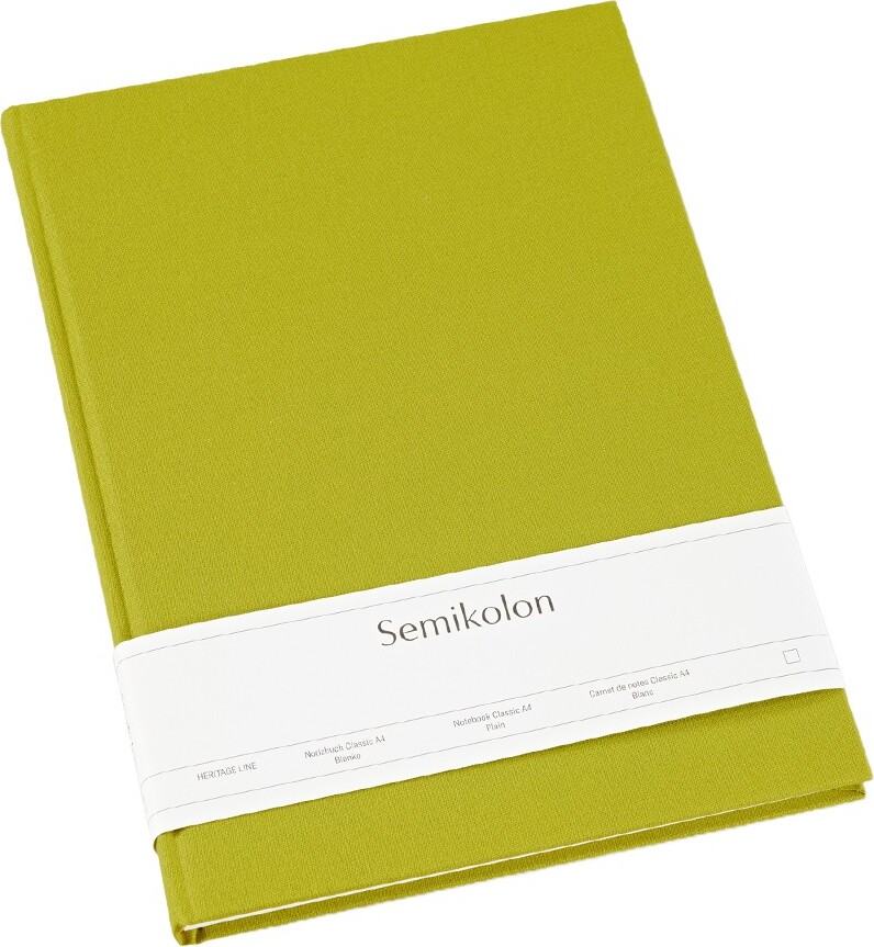Uni Classic Notizbuch A4, unliniert, Matcha-Grün