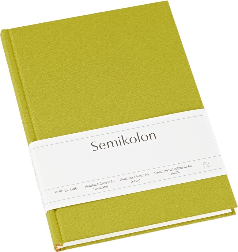 Uni Classic Notizbuch A5, gepunktet, matcha grün