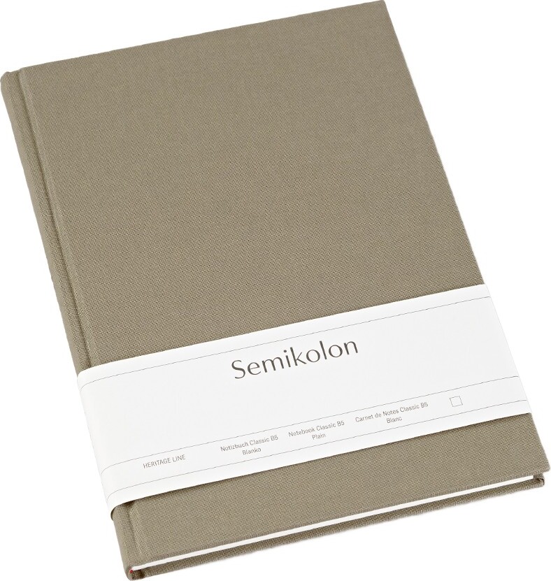 Uni Classic Notizbuch B5, unliniert, graubraun