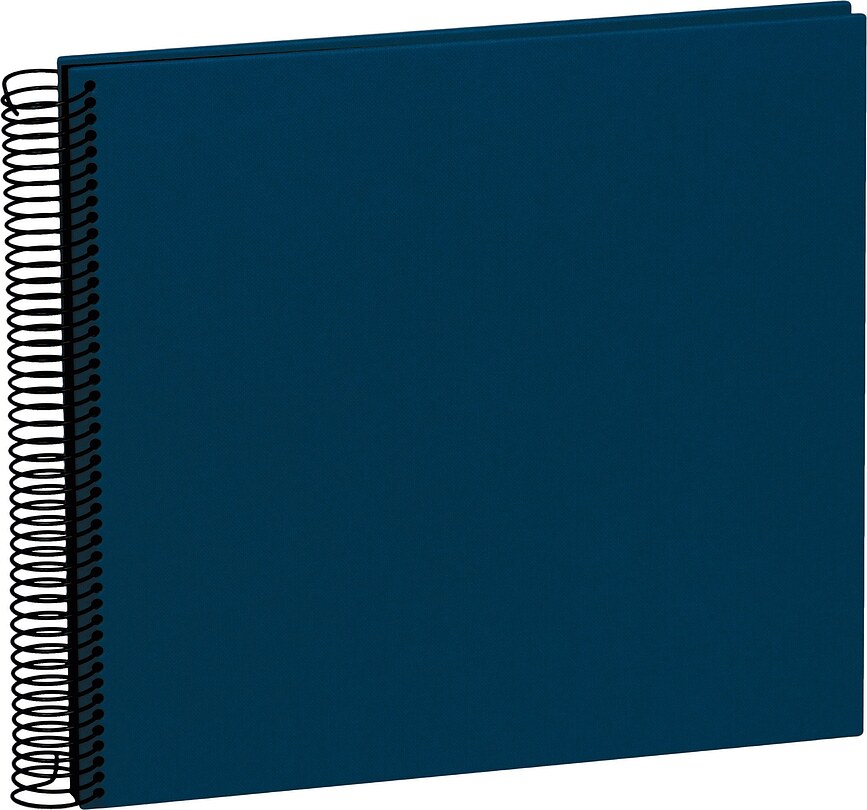 Uni Economy Album Photo à pages noires, moyen, bleu marine