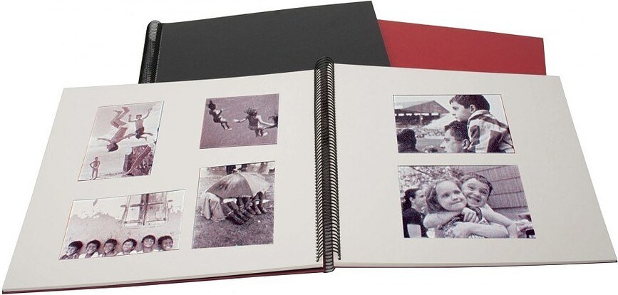 Uni Economy Album Photo grand, rose, avec pages blanches