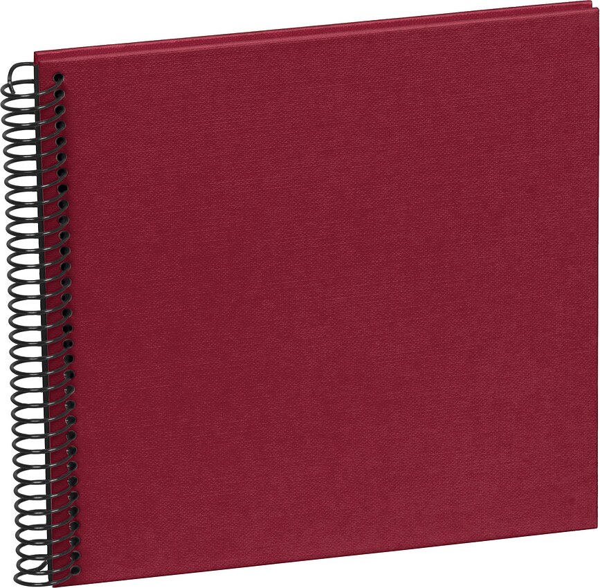 Uni Economy Album Photo petit, à pages noires, bordeaux