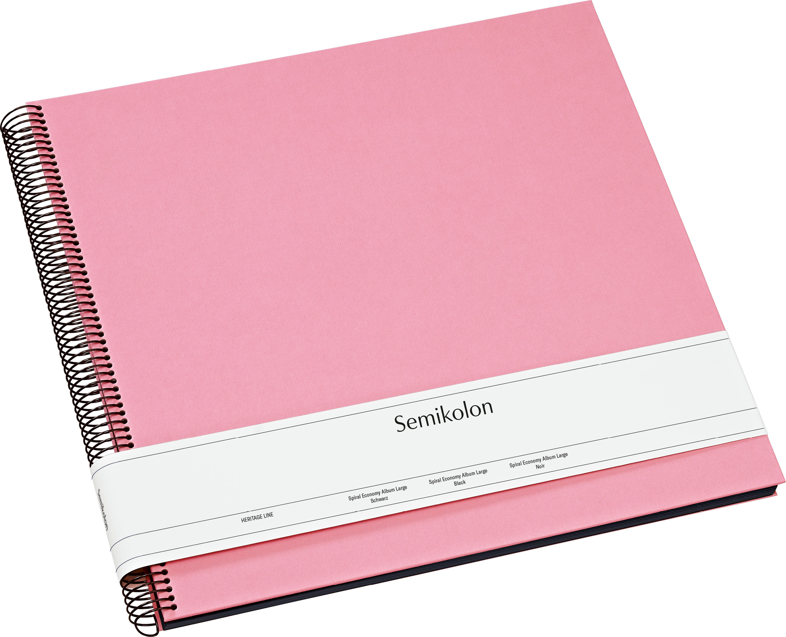 Uni Economy Fotoalbum groß rosa mit schwarzen Karten
