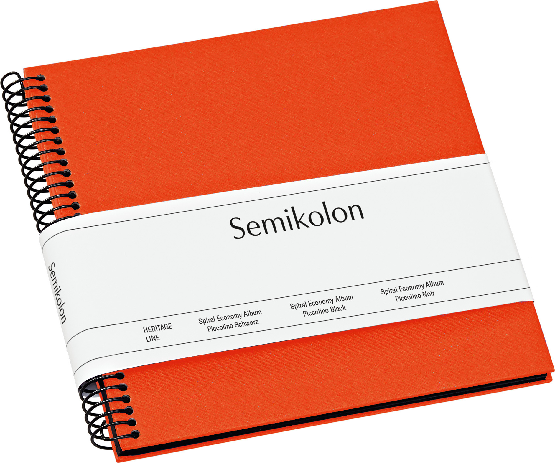 Uni Economy Fotoalbum klein orangefarben mit schwarzen Karten