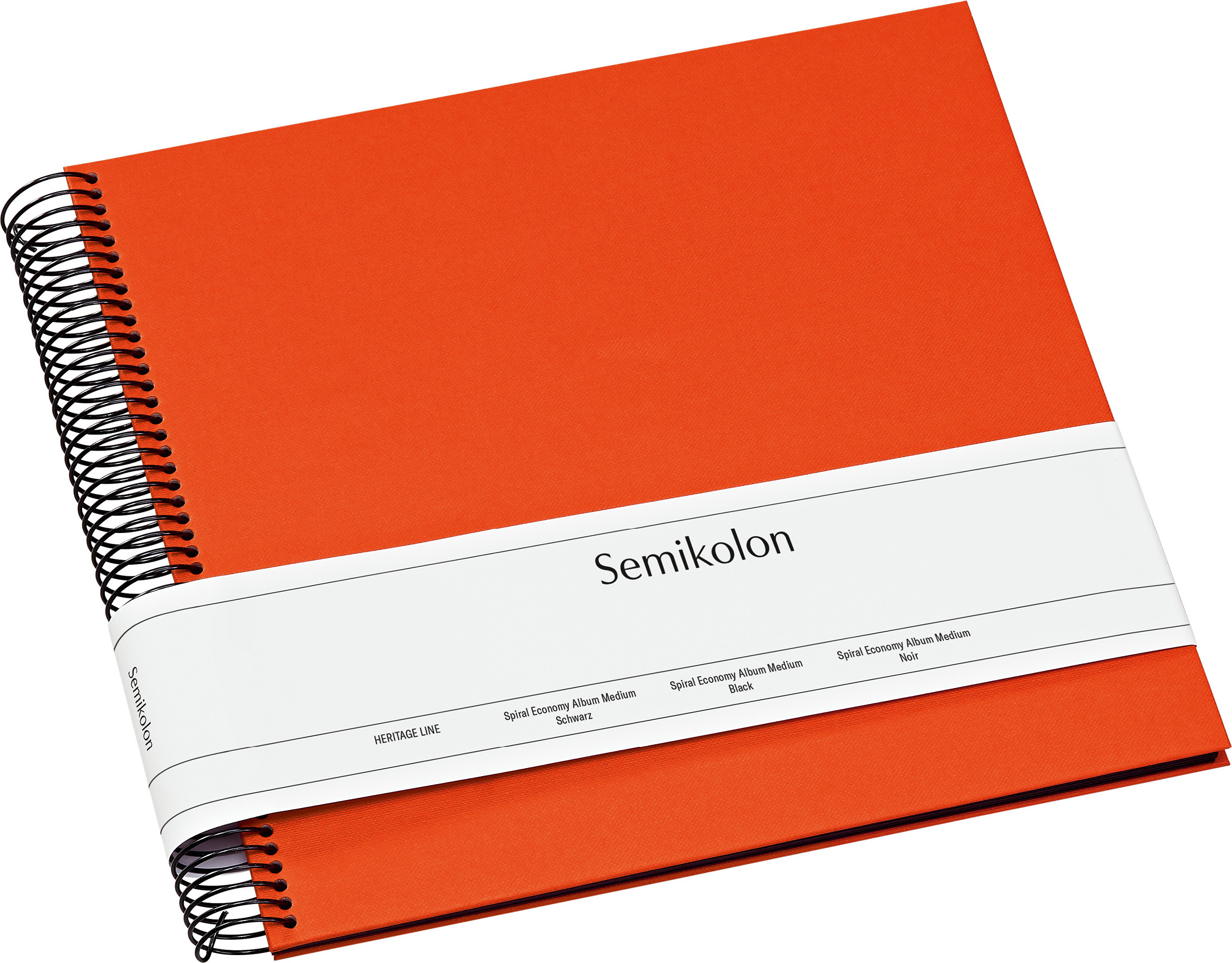 Uni Economy Fotoalbum mittel orangefarben mit schwarzen Karten