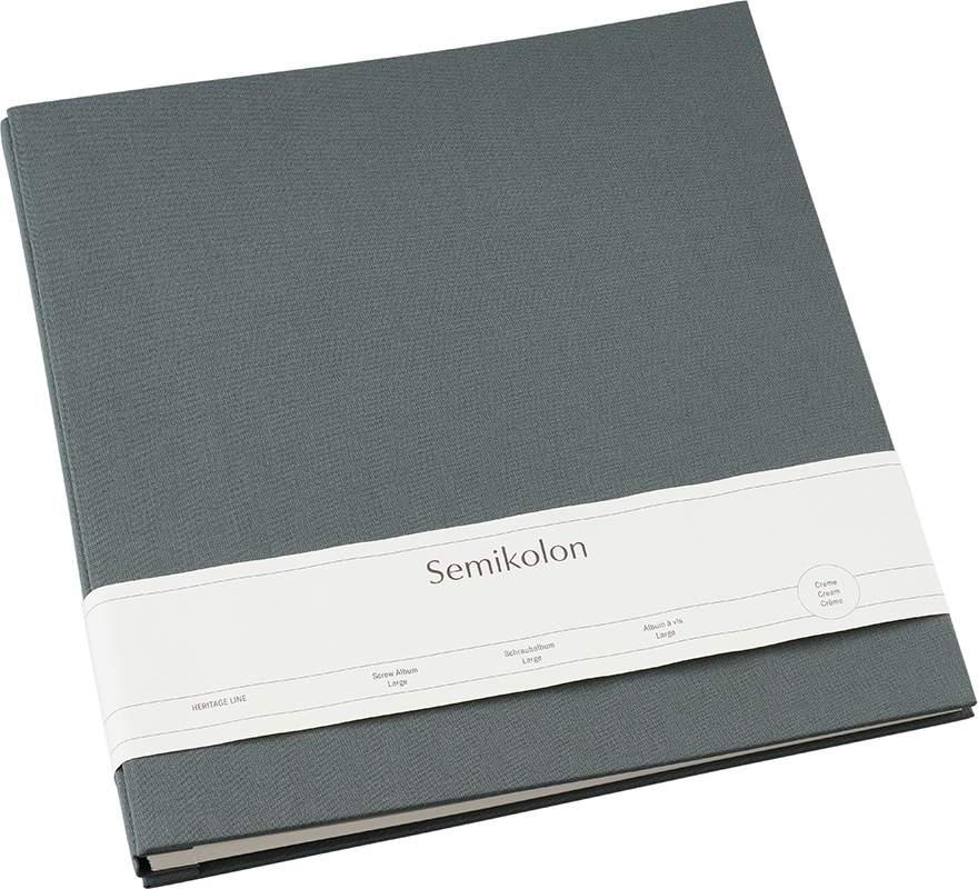 Uni Schraubalbum Fotoalbum groß, dunkelgrau