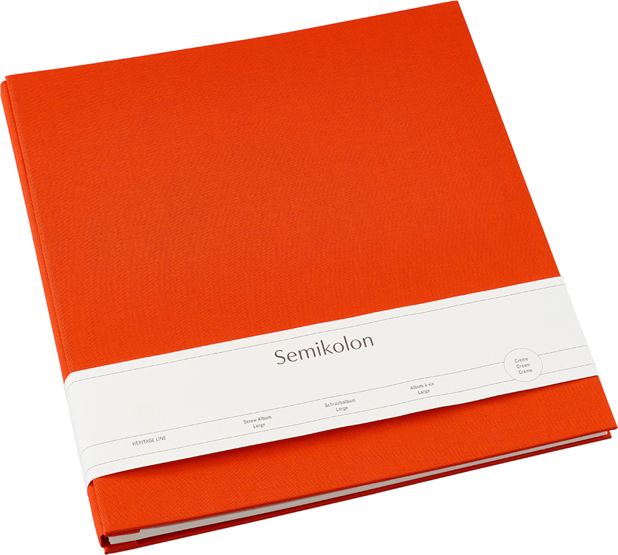 Uni Schraubalbum Fotoalbum groß, orange