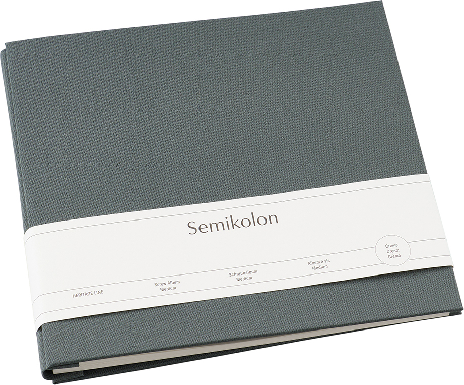 Uni Schraubalbum Fotoalbum mittel, dunkelgrau