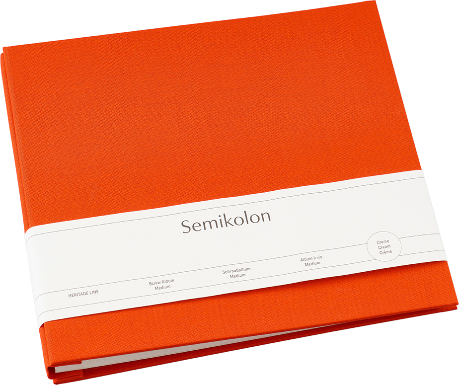 Uni Schraubalbum Fotoalbum mittel, orange