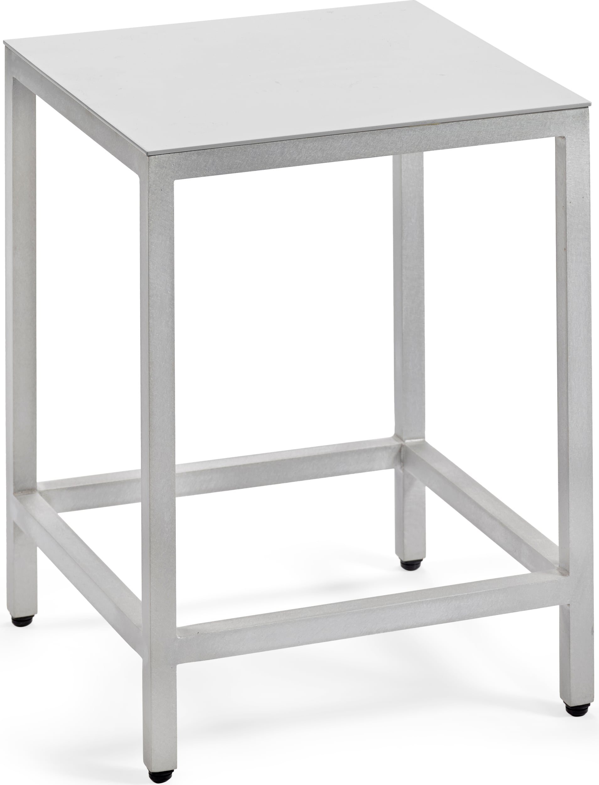 Alu Hocker 45 cm, grau