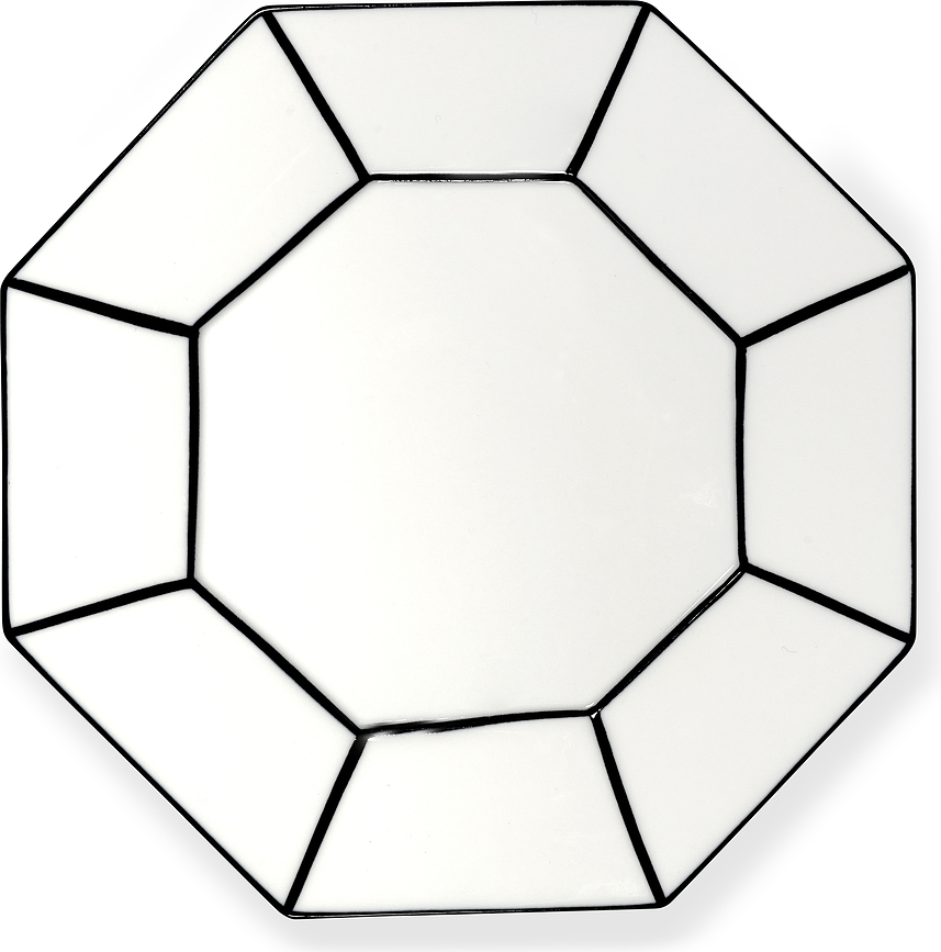Assiettes à déjeuner Carte Blanche, lot de 2