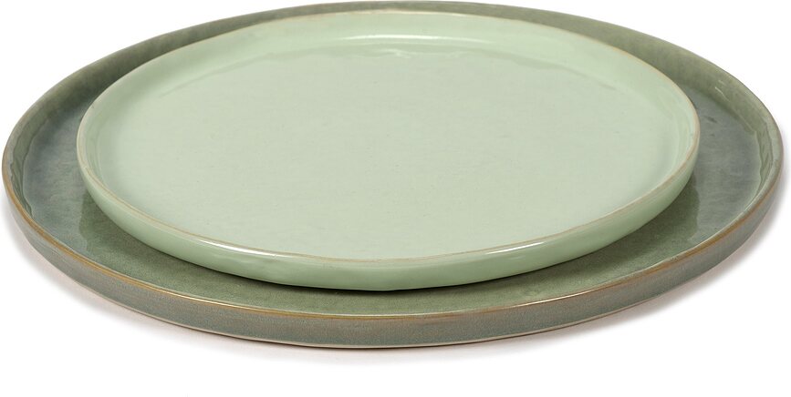 Assiettes Pure, vertes, lot de 12