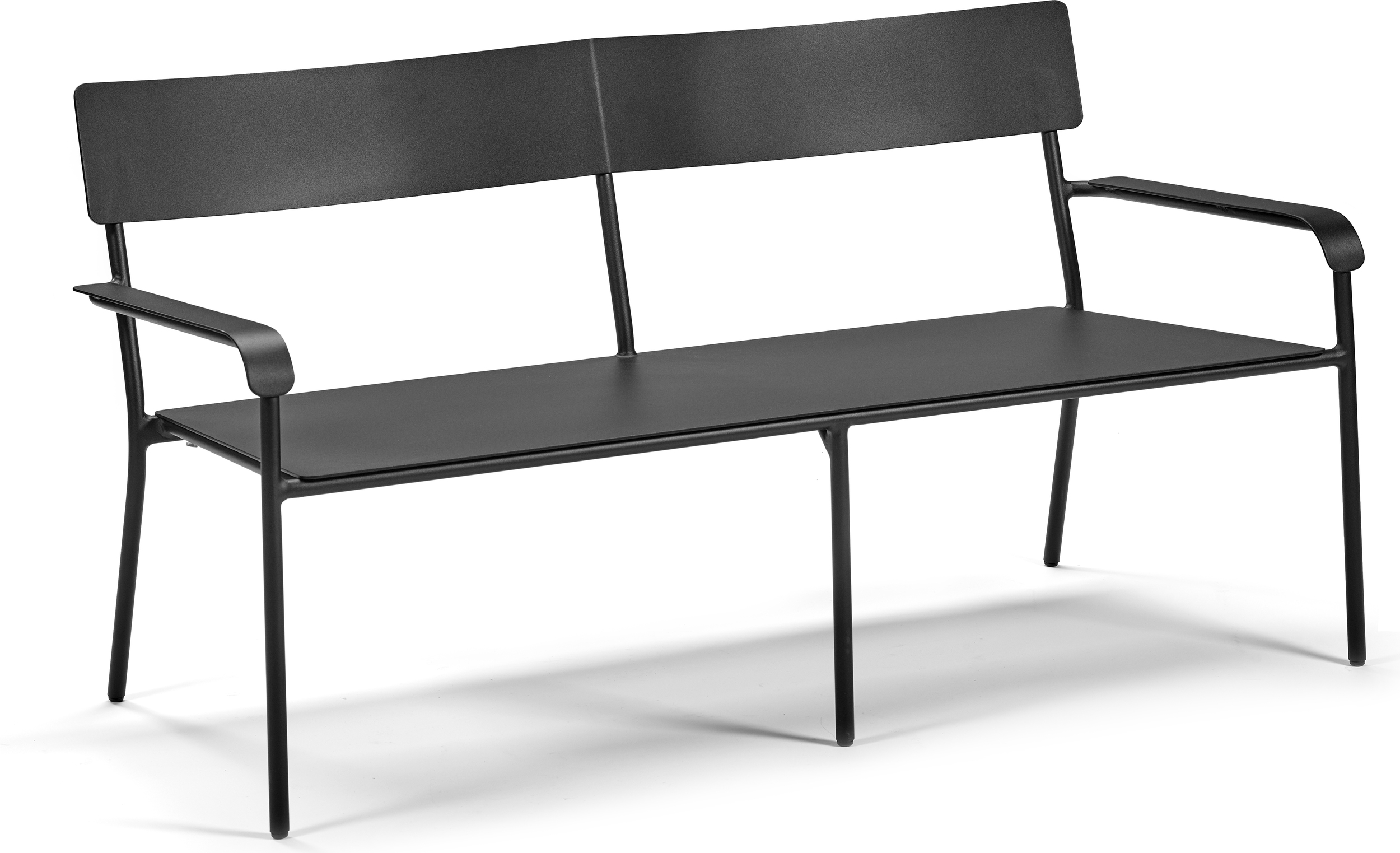 Gartensofas und -bänke August Gartenbank Mit Rückenlehne 136 Cm, Schwarz