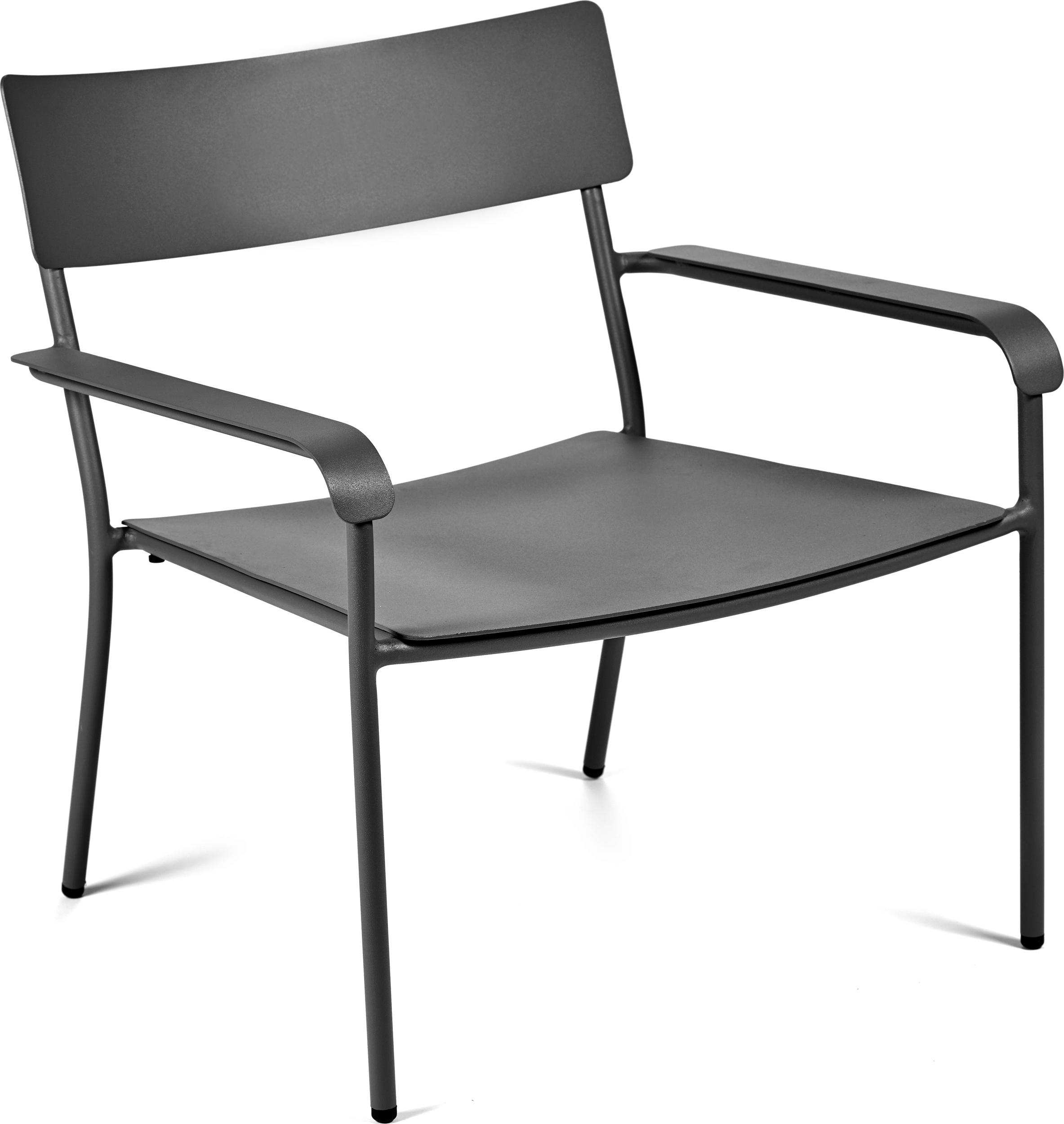 Gartensessel und -stühle August Lounge Gartensessel Mit Armlehnen, 70 Cm, Schwarz