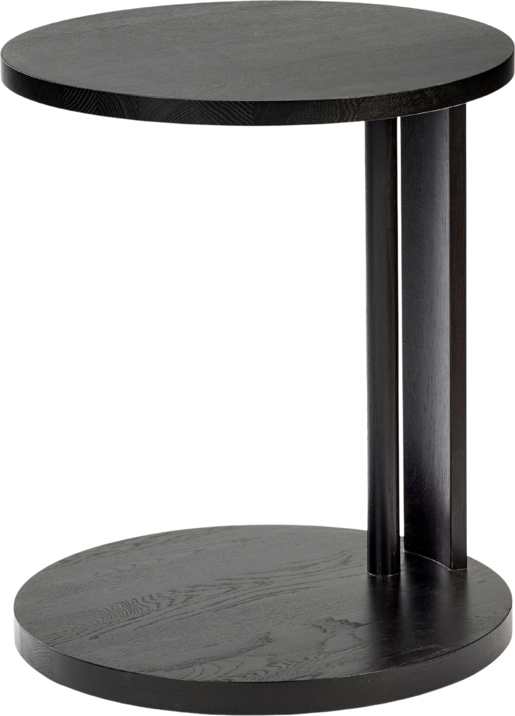 Aura Beistelltisch 62 cm, schwarz, Eichenholz