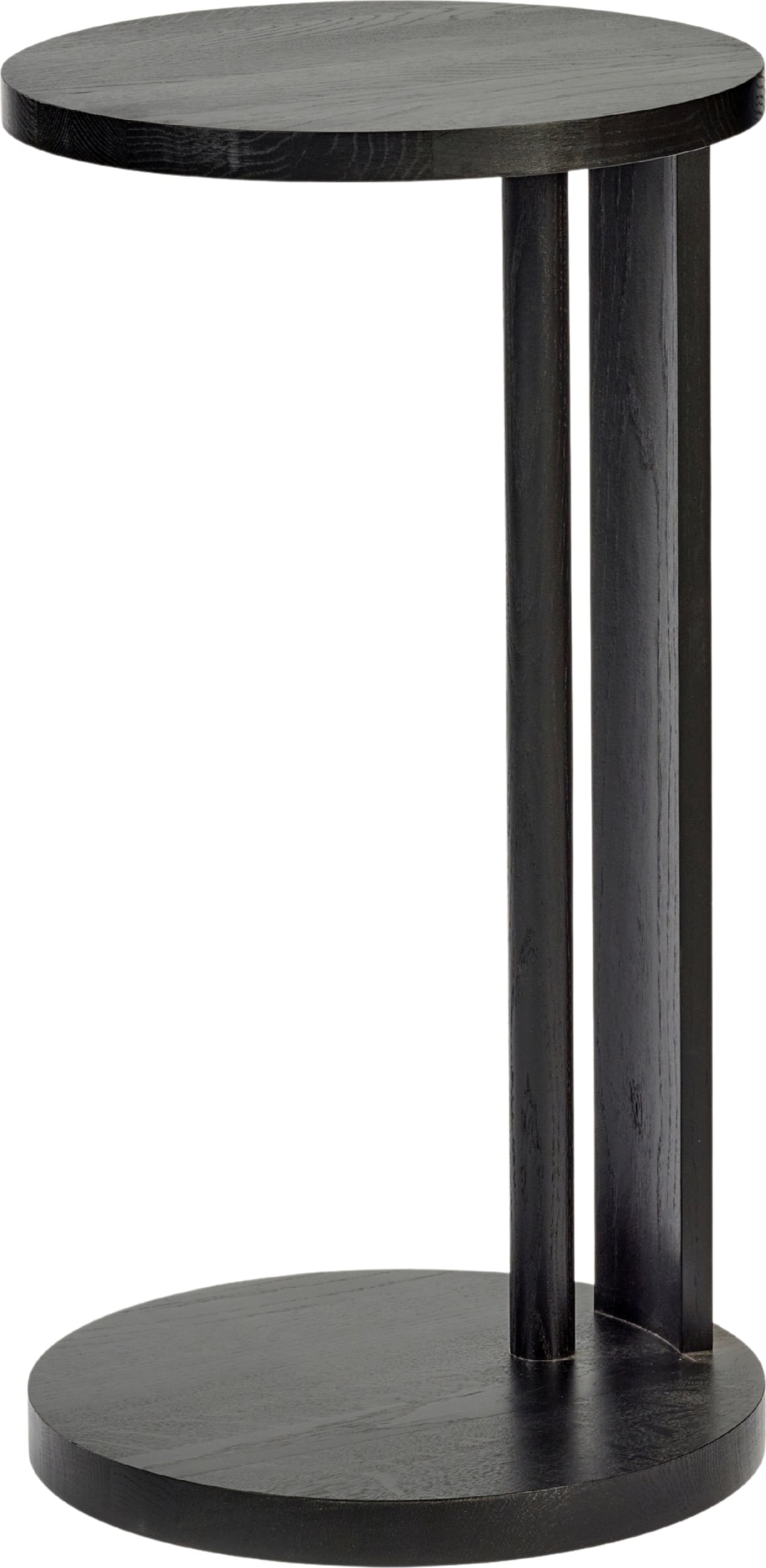 Aura Beistelltisch 72 cm, schwarz, Eichenholz
